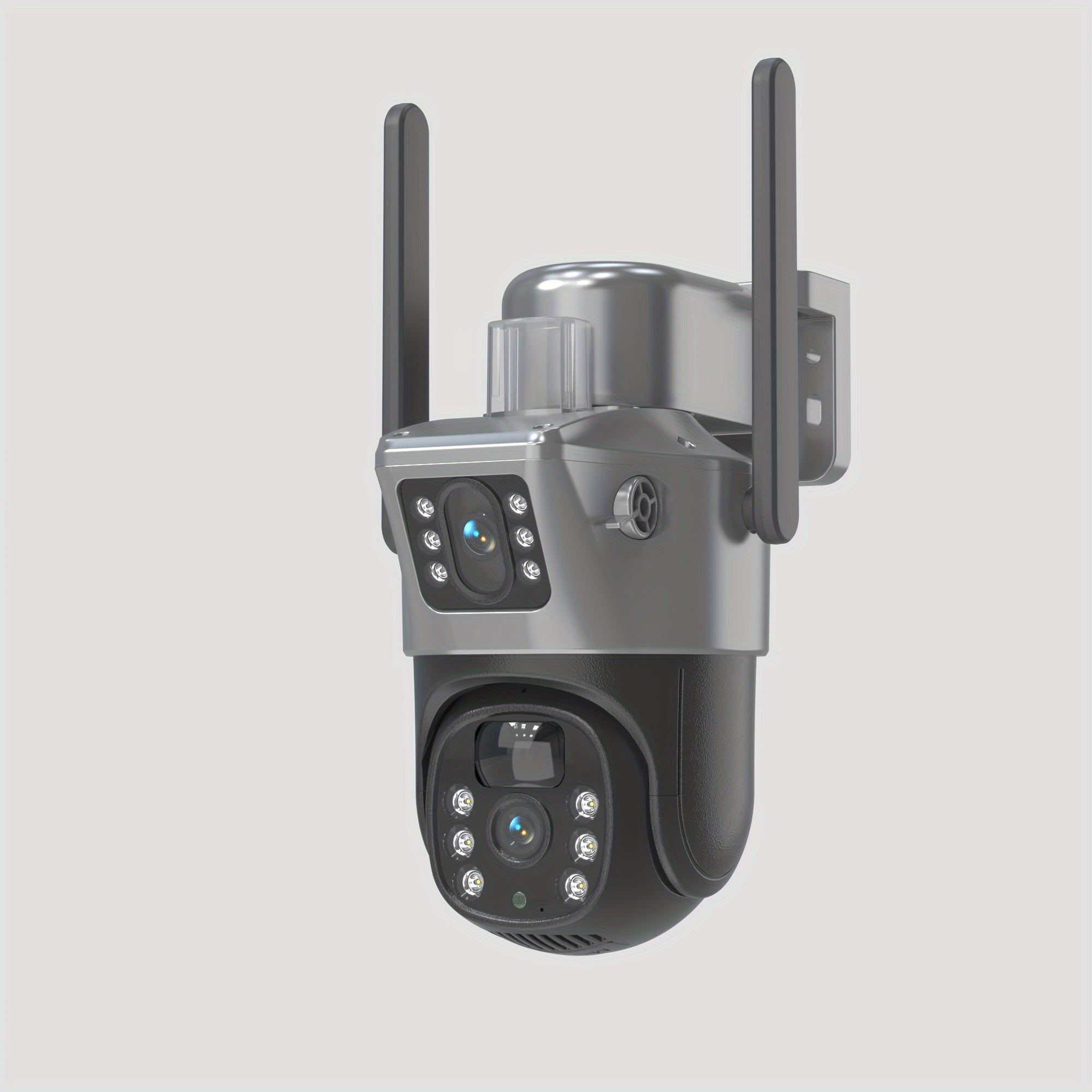 Solar Security Camera Wireless Outdoor System, 3K/4MP Battery Powered WiFi Camera for Home Security, Panoramic PTZ, Auto Tracking, Human/Vehicle Detection, Night Vision, Spotlights, 2-Way Talk