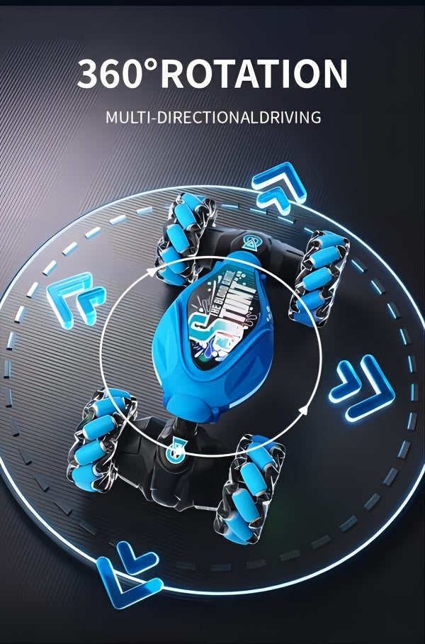 2.4G Remote Control Deformable 360 Degree Rotation Four-Wheel Drive Eohemoral Stunt Off-Road Vehicle Toy for Halloween, Christmas Gift