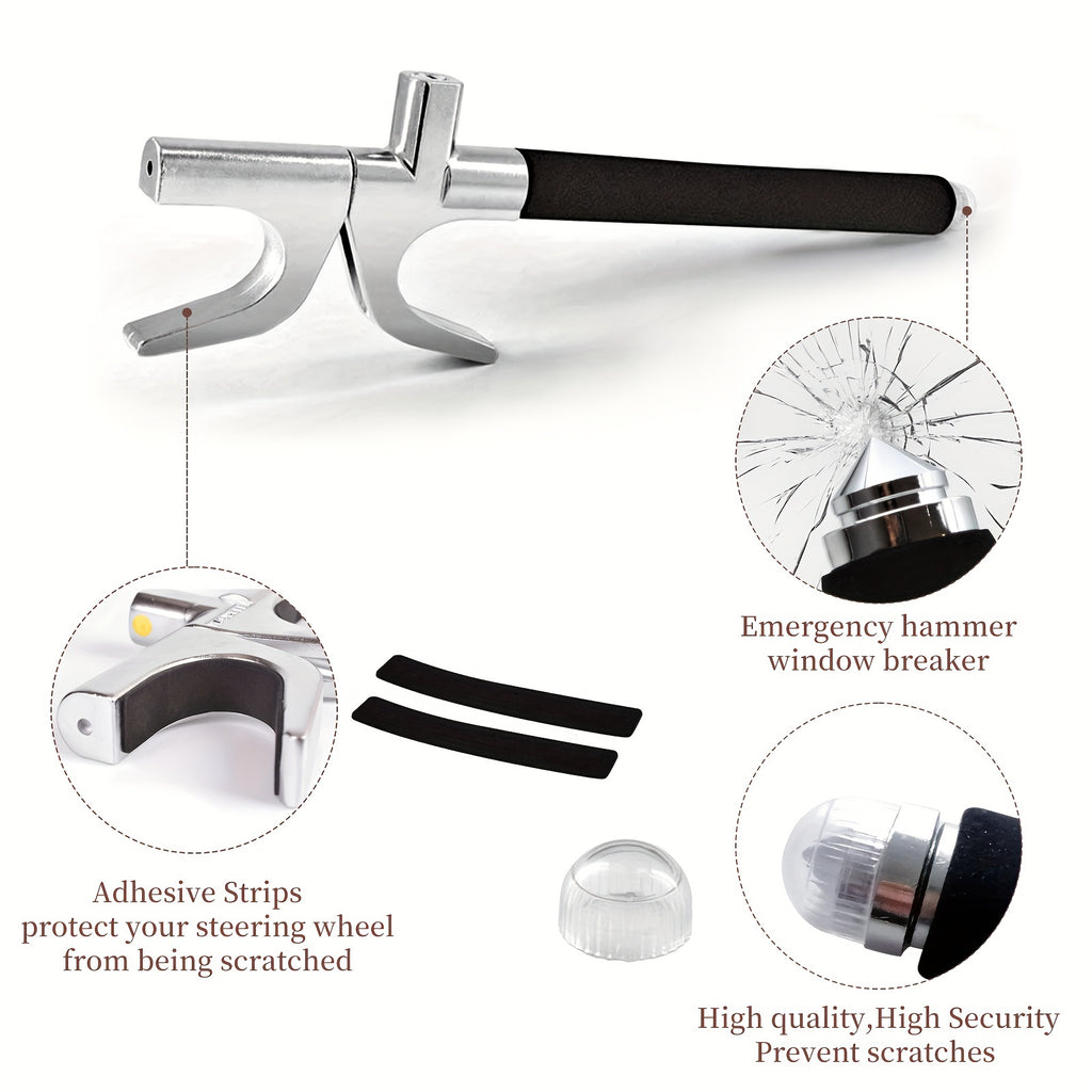 The Club Steering Wheel Lock - Universal Car Anti-Theft Device - Adjustable for Most Vehicles - For Car Owners - Deter Theft & Protect Your Vehicle - Ideal Gift for Car Enthusiasts