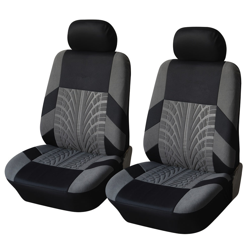 Quilted Car Seat Cover Set - Full Front & Rear Protection - Universal Fit for SUV, Sedan, Van - Airbag Safe, Premium Cloth, Durable & Stylish Design
