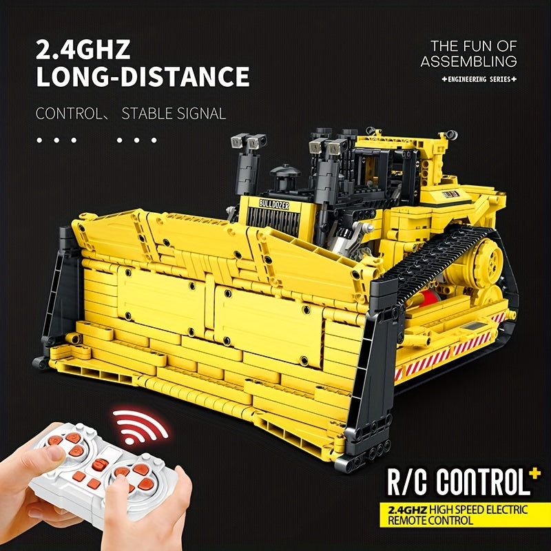 Reobrix 1988pcs Busy Construction Vehicle Blocks, Engineering Vehicle Building Block Assembly Model DIY Puzzle Assembling Building Blocks, Cool And Fun Vehicle Building Block Model Toys